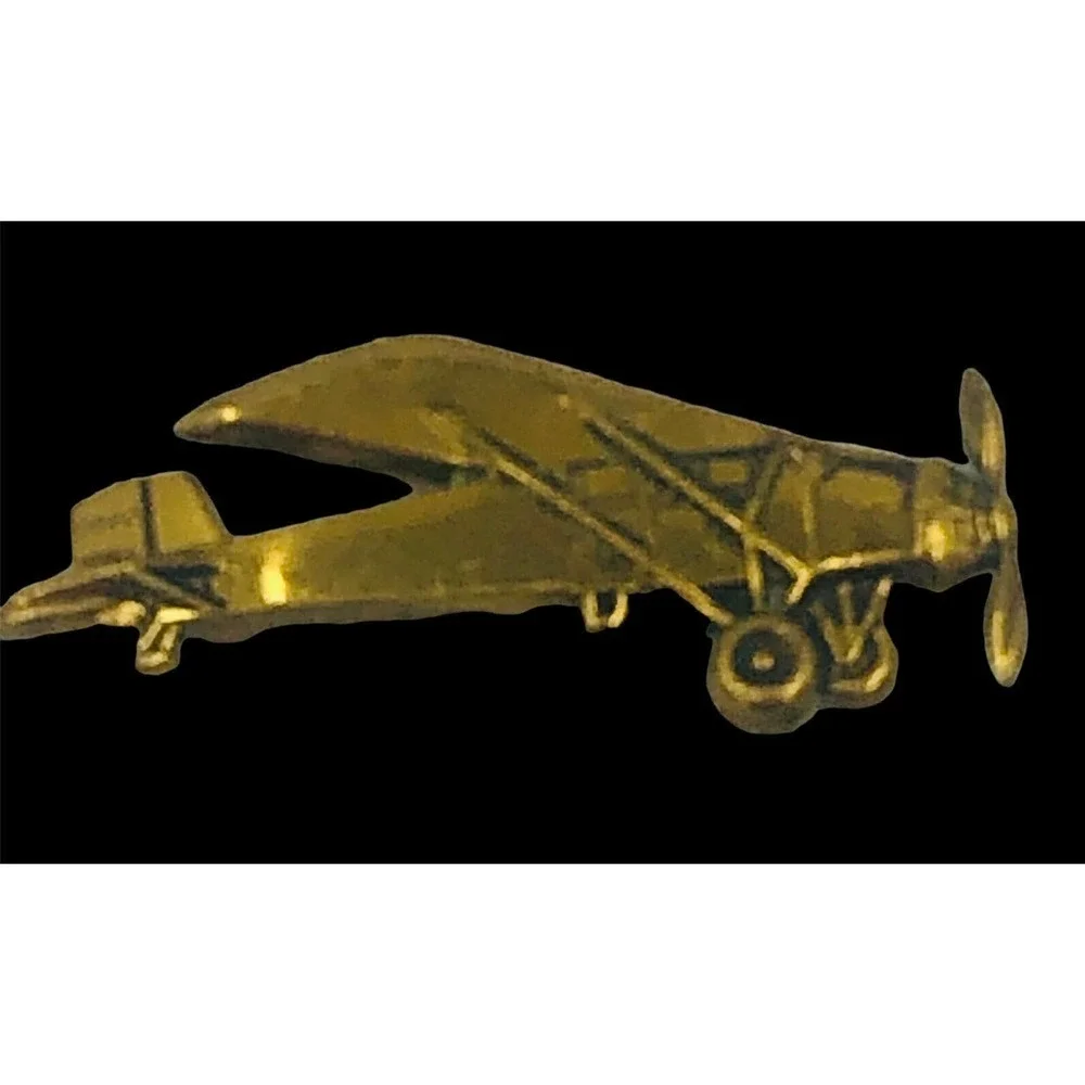 Spirit of St Louis Airplane Aviation Rotary Engine Taildragger Pin Metal Brooch